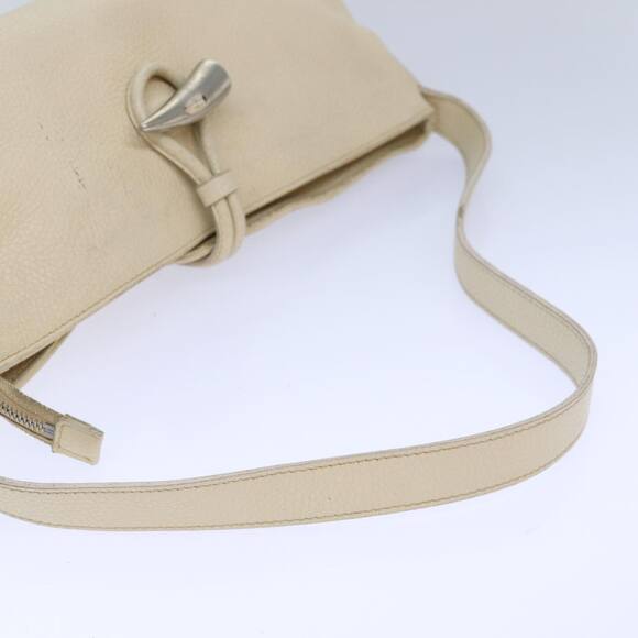 Burberry Shoulder Bag Leather Cream Silver - Picture 7 of 16